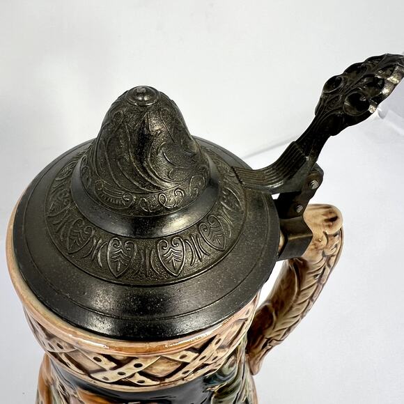 Mid Century German Beer Stein Music Box VTG Collect Decor Wiesn  Octoberfest - Picture 6 of 11